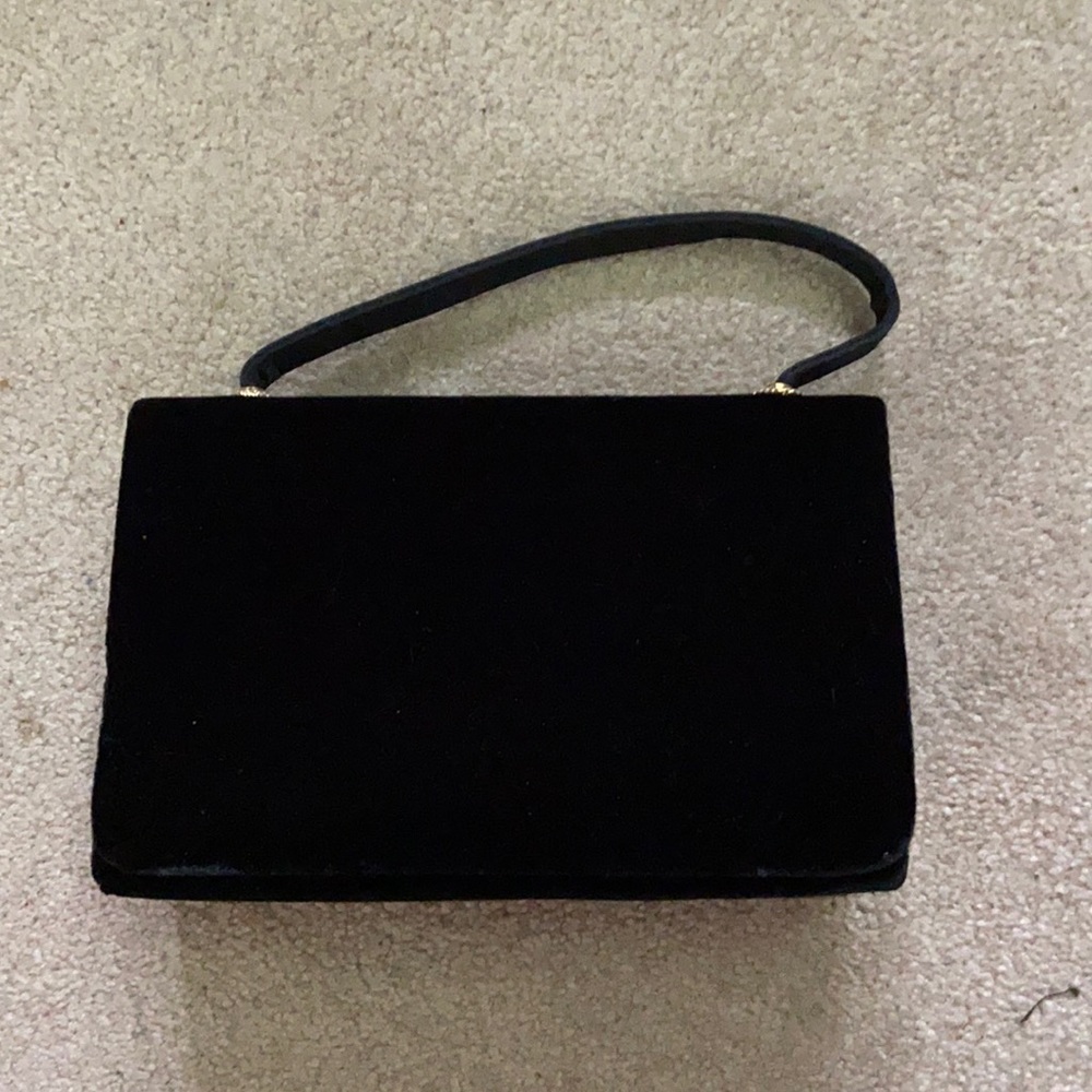 vintage velvet handbag with mirror